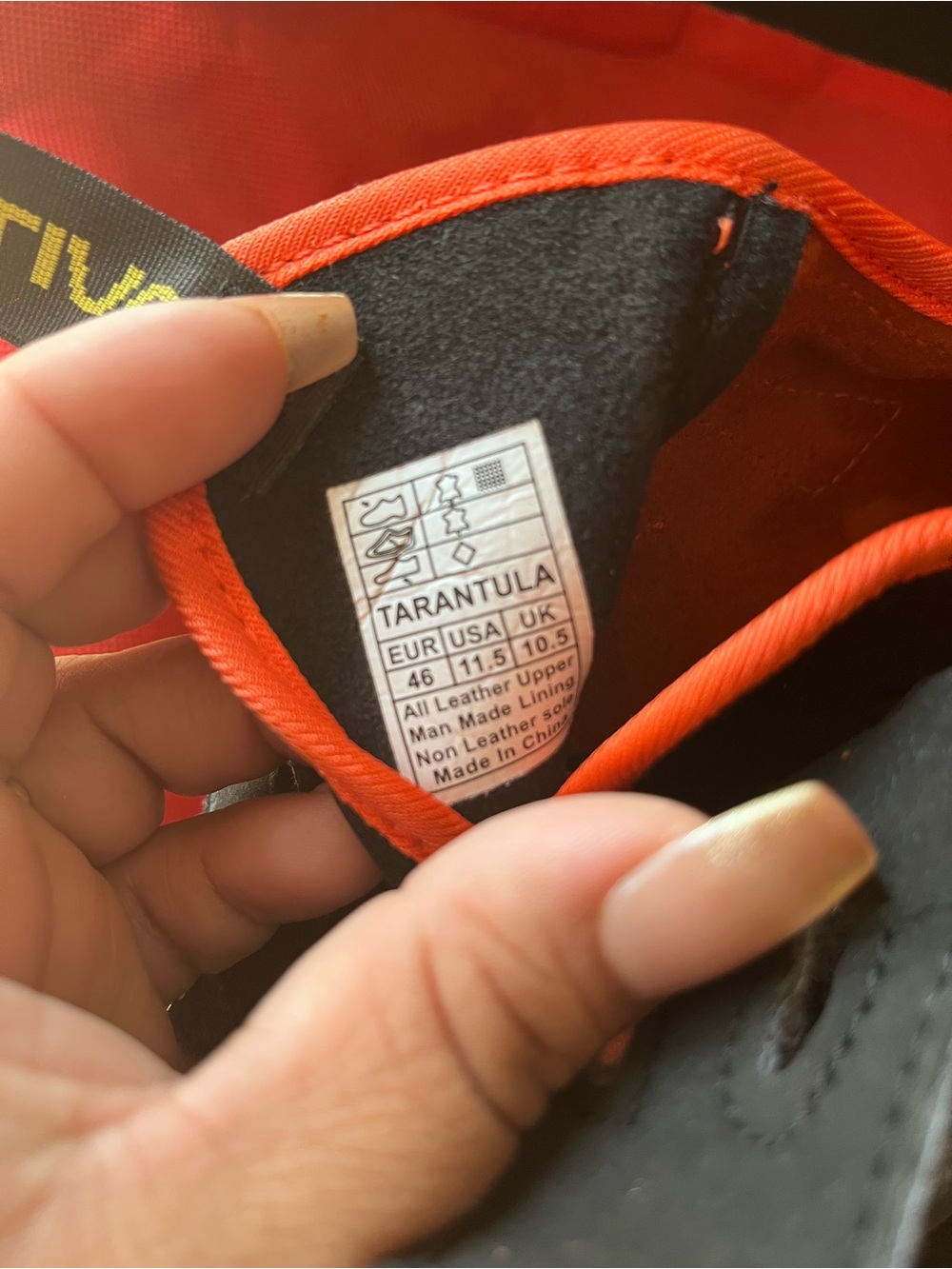La Sportiva Black and Orange Tarantula Climbing Shoes - Picture 5 of 7